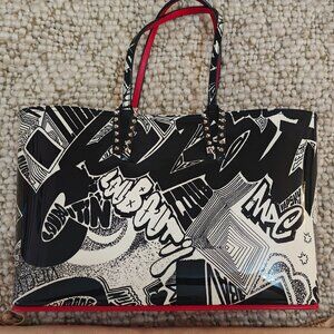 Christian Louboutin Cabata small Nicograf patent leather tote EUC